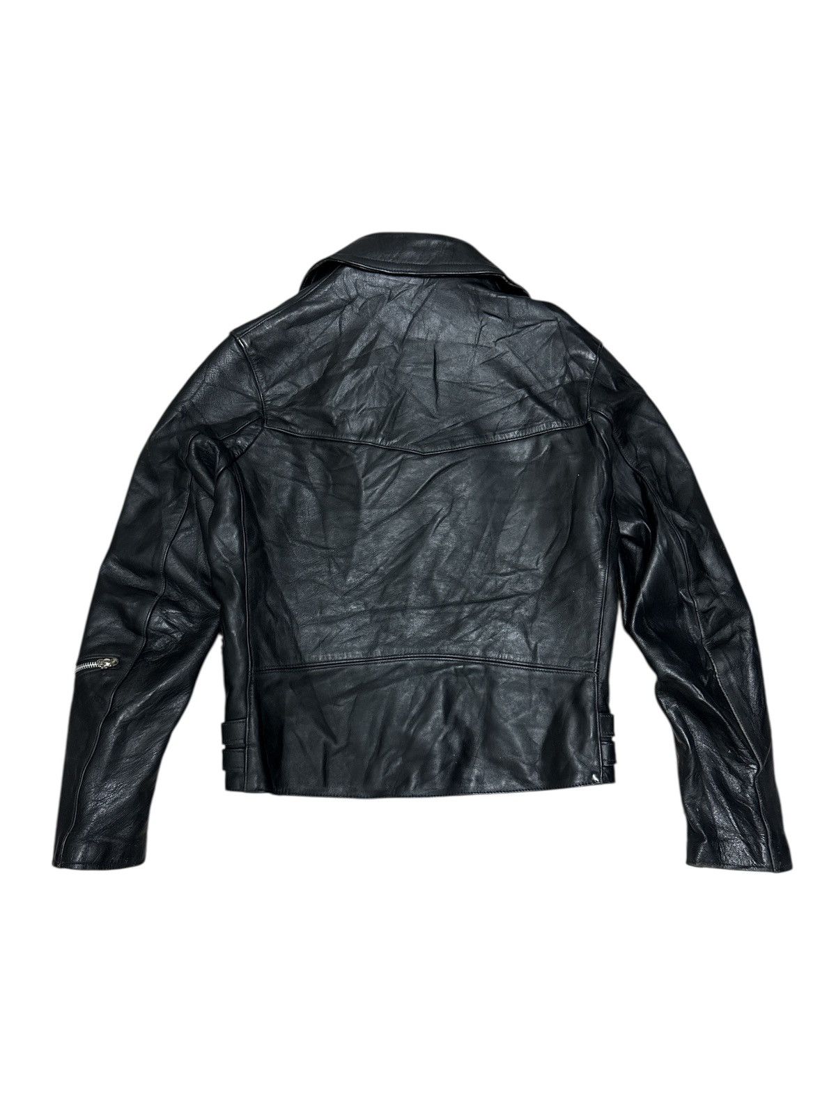 Vintage VINTAGE TRIPLE SIX 666 ENGLAND BIKER LEATHER JACKET SIZE 34 Size US S / EU 44-46 / 1 - 2 Thumbnail