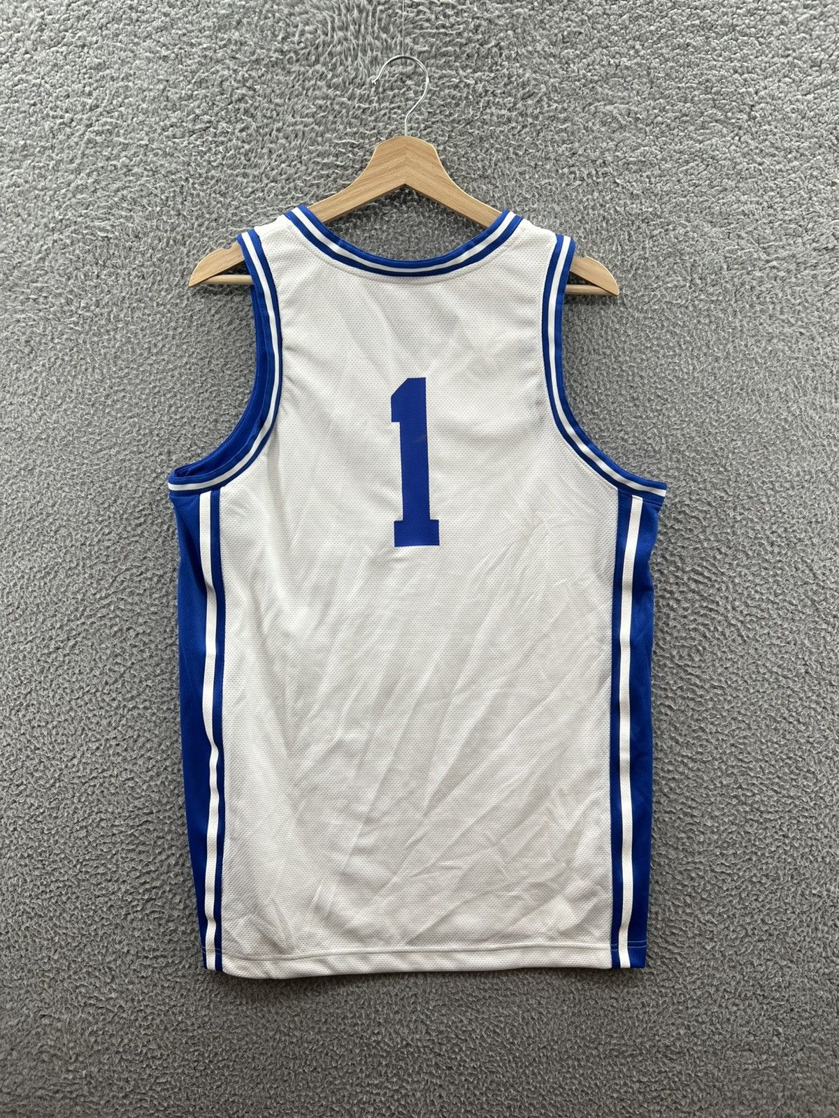 Nike Nike Duke Blue Devils #1 White Blue Jersey Medium BV2584-102 Size US M / EU 48-50 / 2 - 2 Thumbnail