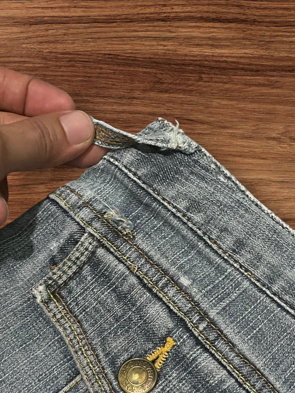 If Six Was Nine Panel Stitched Y2K Cargo Inspired Pocket Bell Bottom Jeans Size US 30 / EU 46 - 9 Thumbnail