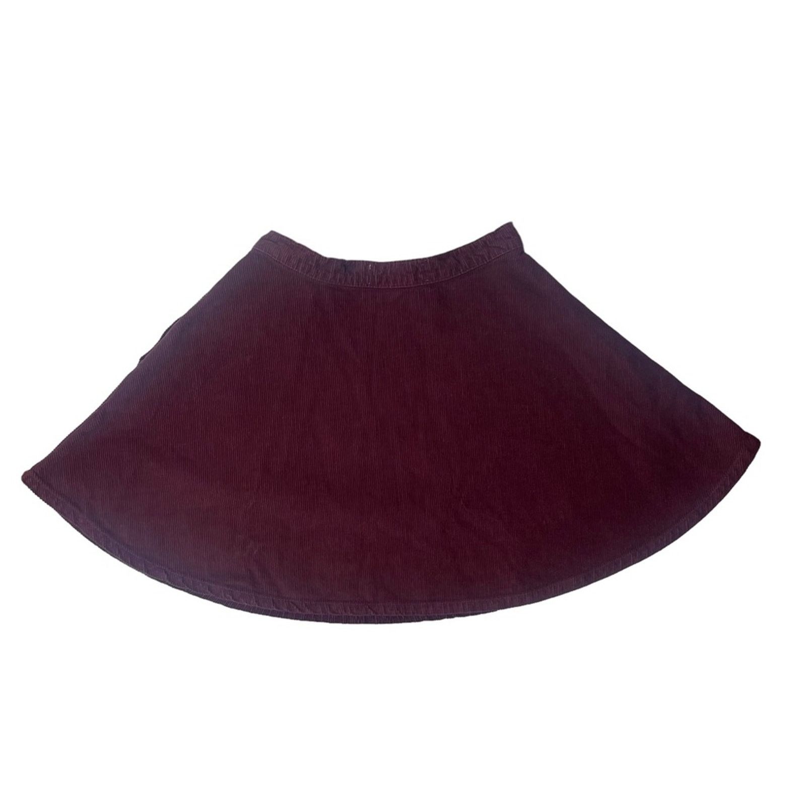 American Apparel American Apparel Corduroy A Line Mini Skirt Maroon Size XS Size 26" / US 2 / IT 38 - 2 Thumbnail