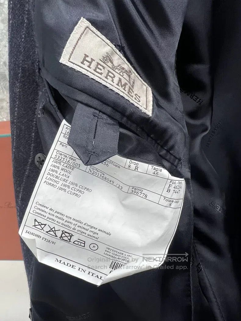 Hermes Hermes Italian striped wool coat, 100% premium wool Size US S / EU 44-46 / 1 - 7 Thumbnail