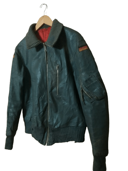 Vintage Vintage 70s German military Flight Leather Jacket Size US M / EU 48-50 / 2 - 2 Thumbnail