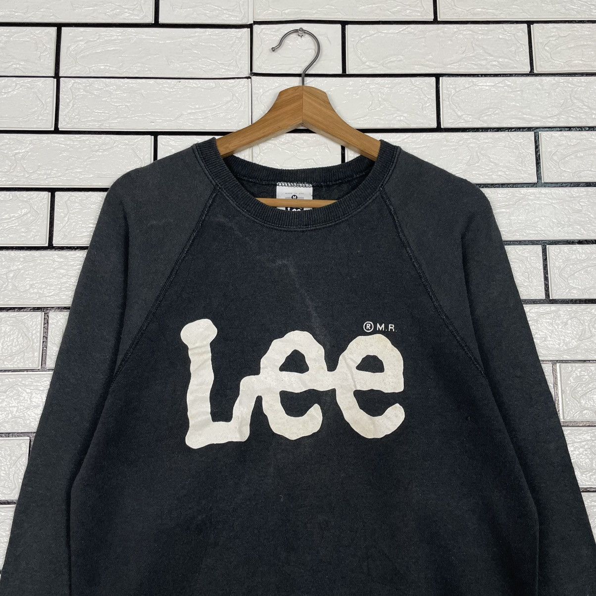 Lee Vintage 80s Lee Big Logo Sweatshirt Made In USA Size US M / EU 48-50 / 2 - 2 Thumbnail