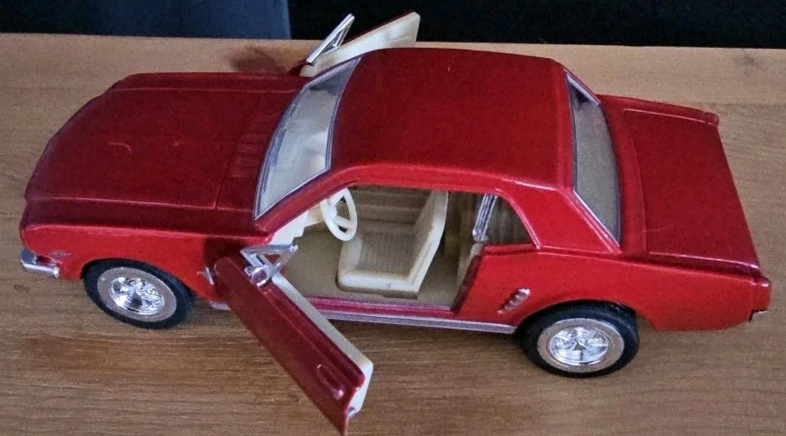 Designer 1964 1/2 Ford Mustang Diecast Model Toy Car Red - No Box Size ONE SIZE - 2 Thumbnail
