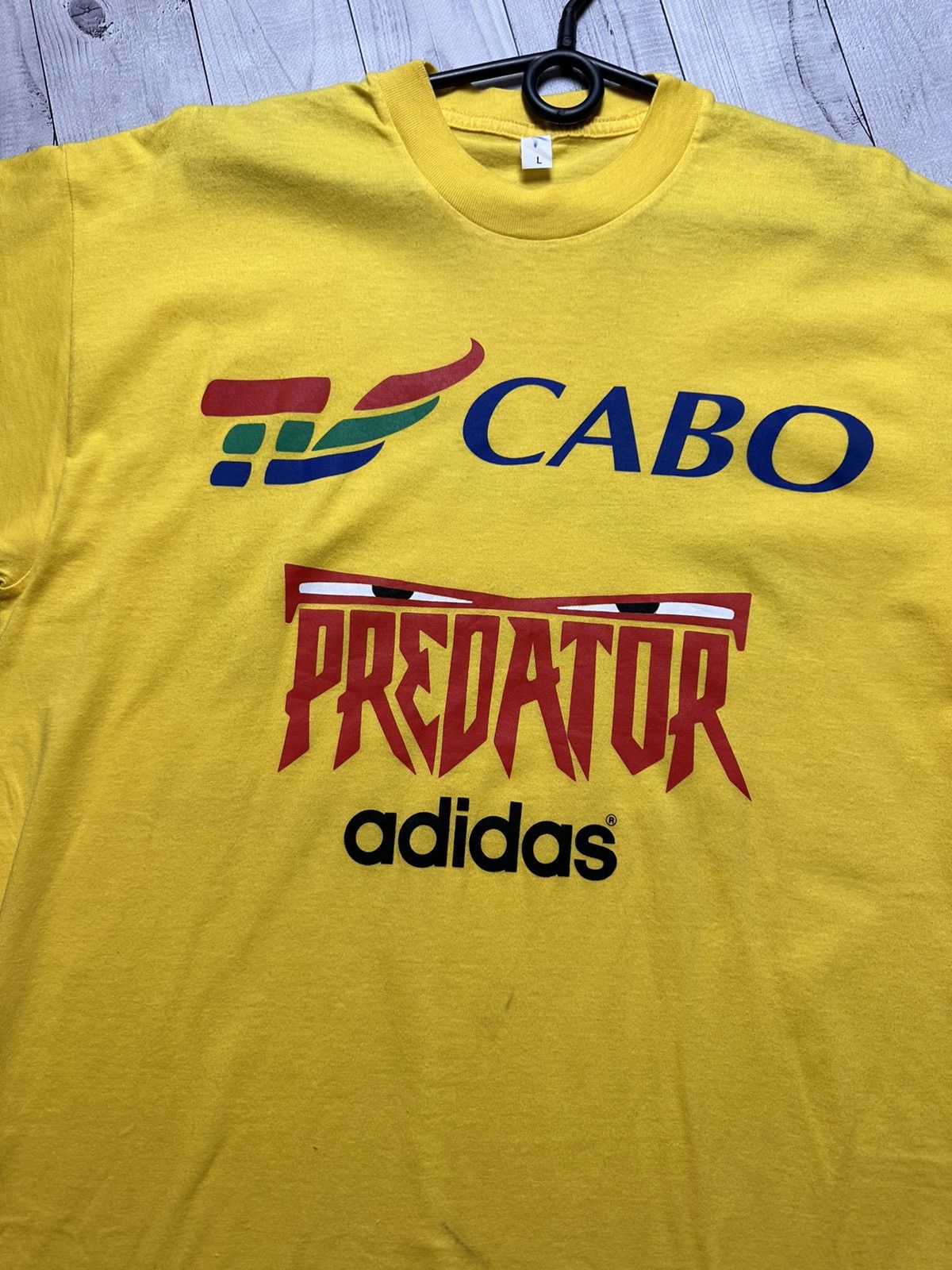 Vintage Vintage Adidas predator soccer tee yellow size L 1997 rare Size US L / EU 52-54 / 3 - 5 Thumbnail