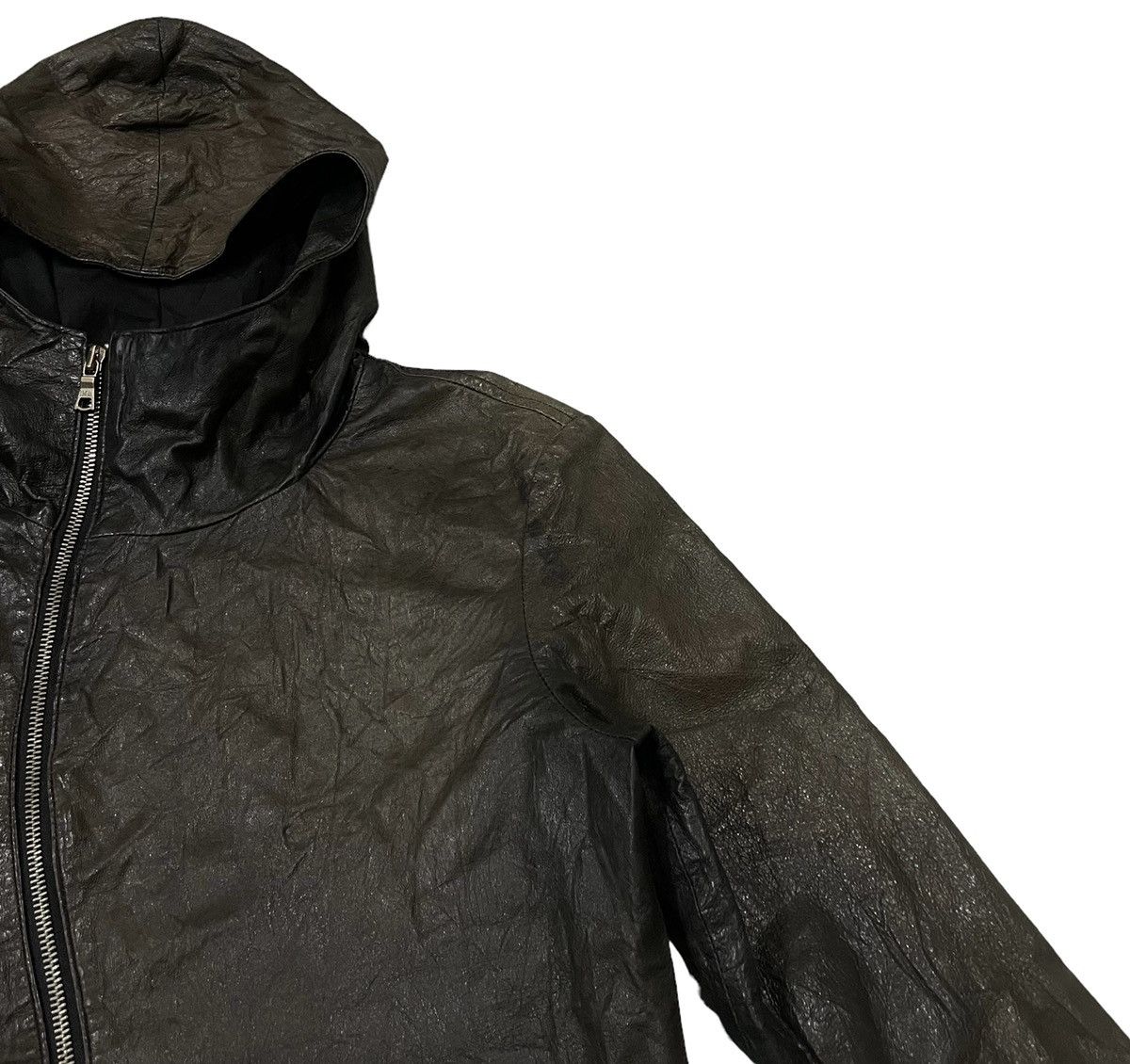 If Six Was Nine Vintage LHP Asymmetric Seditionaries Hoodie Leather Jacket Size US M / EU 48-50 / 2 - 2 Thumbnail