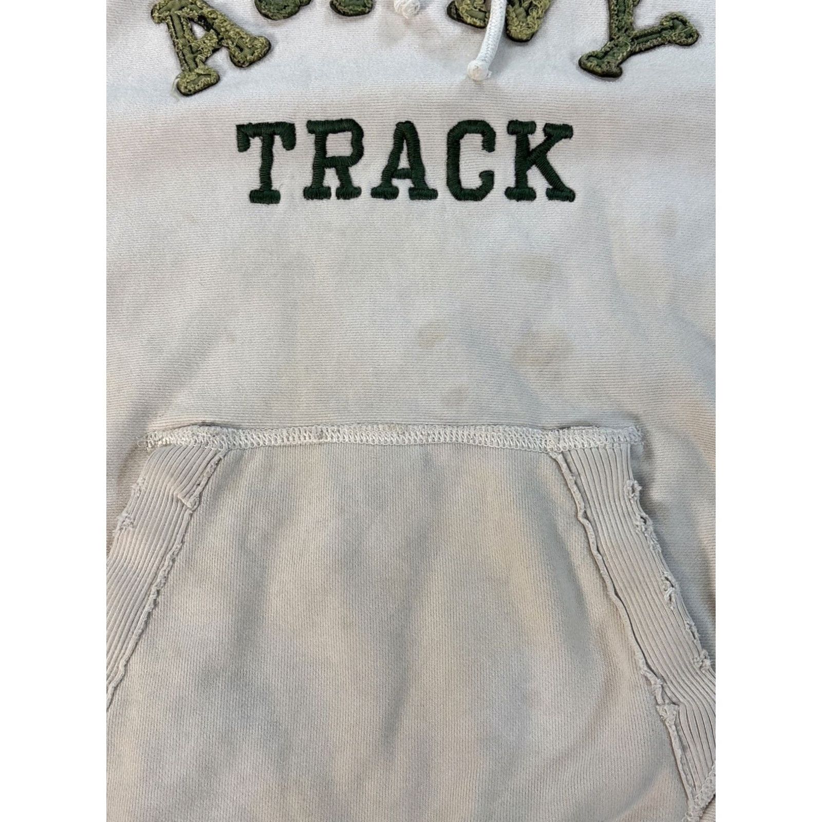 Abercrombie & Fitch VINTAGE Abercrombie & Fitch Hoodie Mens XL Zip Thermal Muscle Distressed White Full Zip Hooded Pockets Logo Zipper Size US XL / EU 56 / 4 - 4 Thumbnail