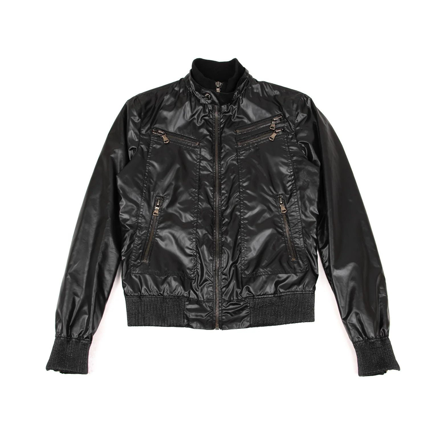 Polyester Zip Pocket Blouson in Black Size 46