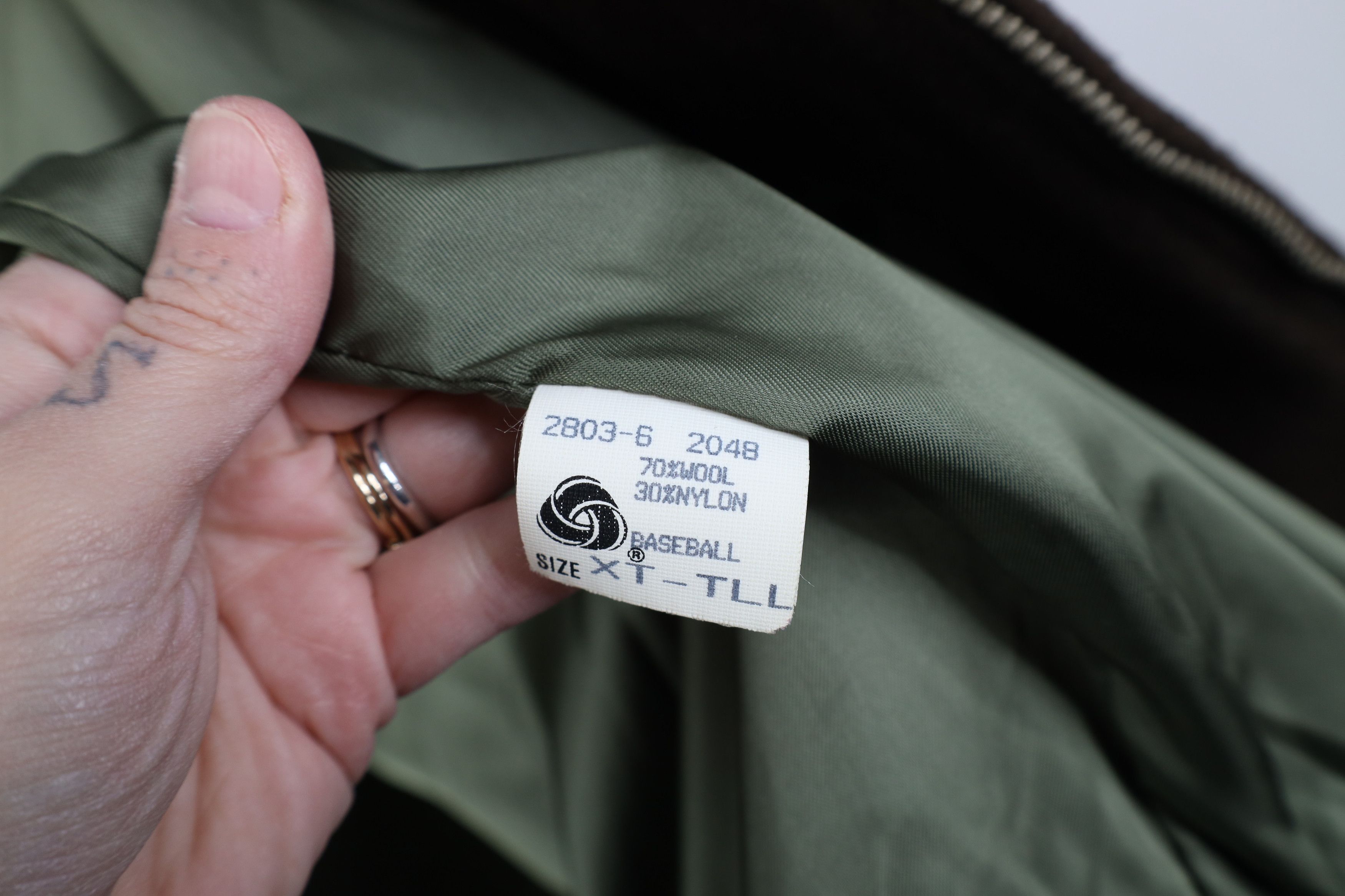 Vintage Vintage 90s Streetwear Block Wool Bomber Jacket Earth Tone Size US XL / EU 56 / 4 - 11 Thumbnail
