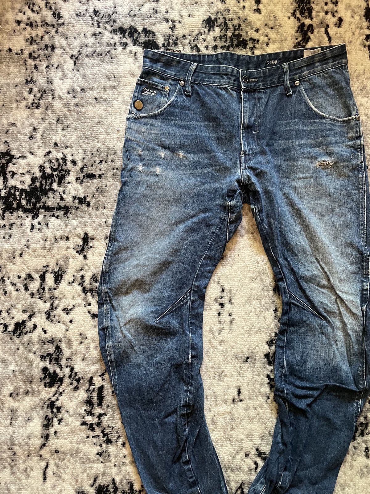 G-Star × Vintage Vintage Jeans G Star Baggy Fit Streetwear Disressed Size US 32 / EU 48 - 3 Thumbnail