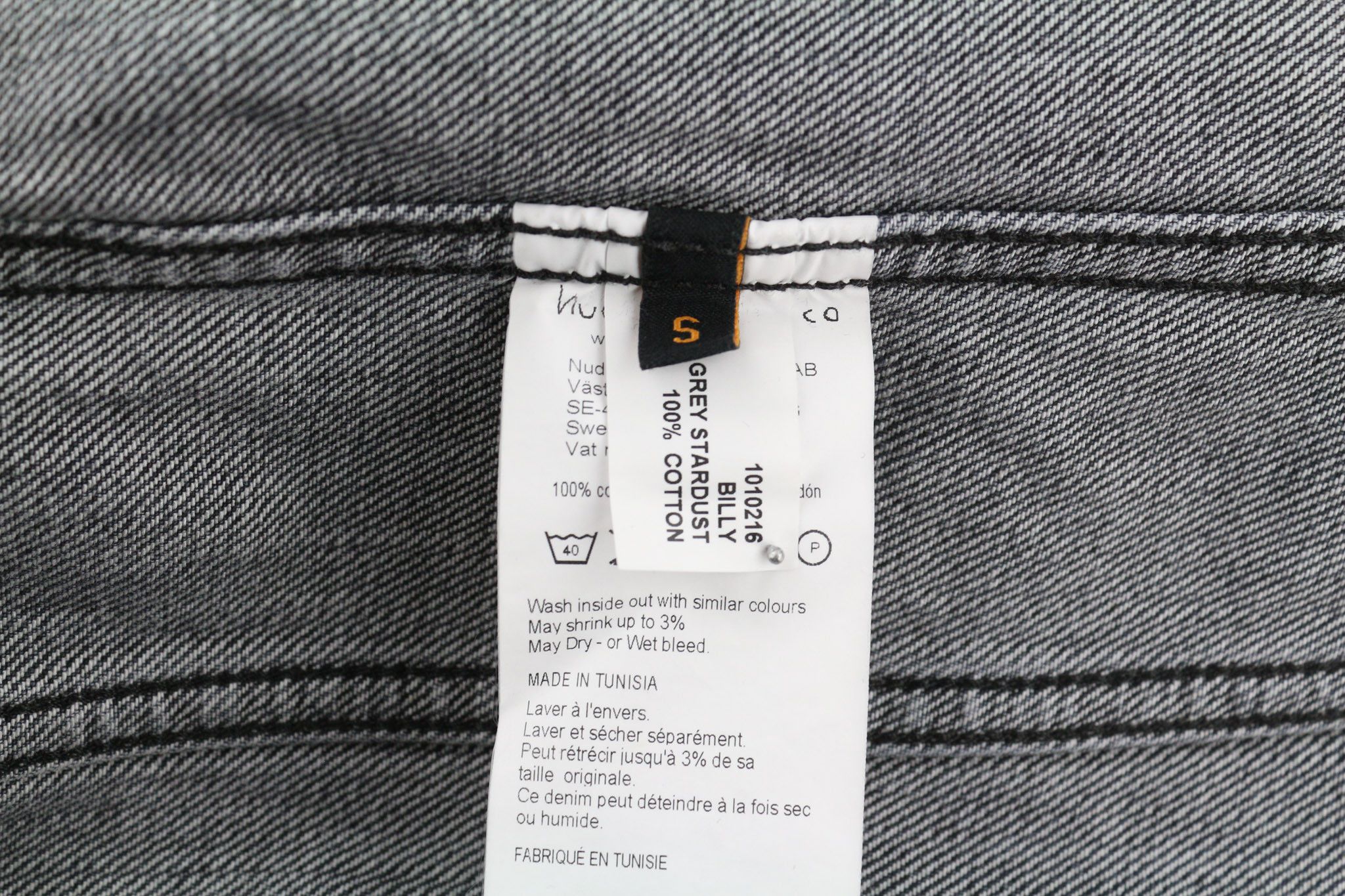 Nudie Jeans BILLY GREY STARDUST DENIM S Grey Denim Jacket 80371 Size US S / EU 44-46 / 1 - 7 Thumbnail