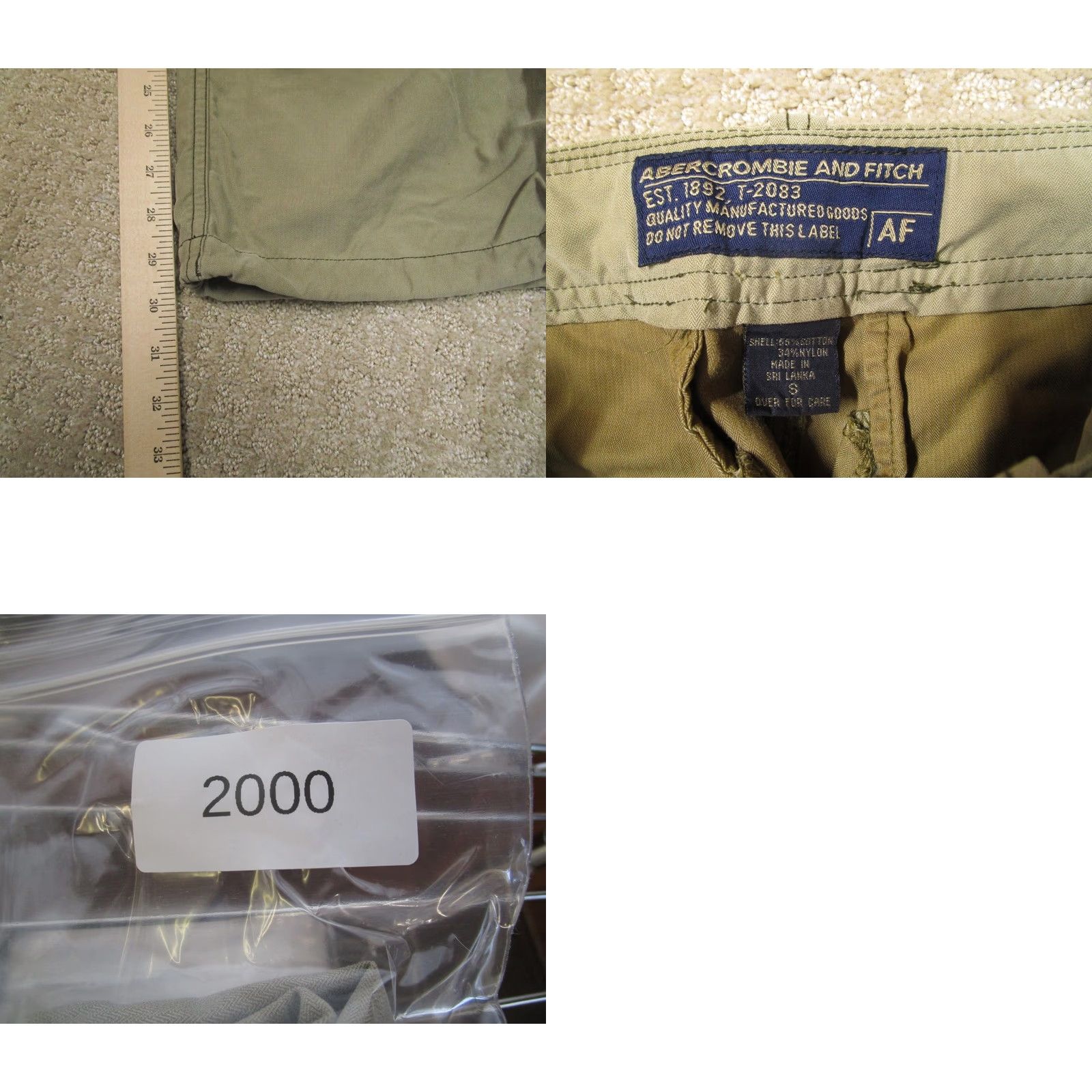 Abercrombie & Fitch VINTAGE Abercrombie & Fitch Pants Men Small Brown Cargo Baggy Lightweight Y2K Size US 30 / EU 46 - 8 Thumbnail