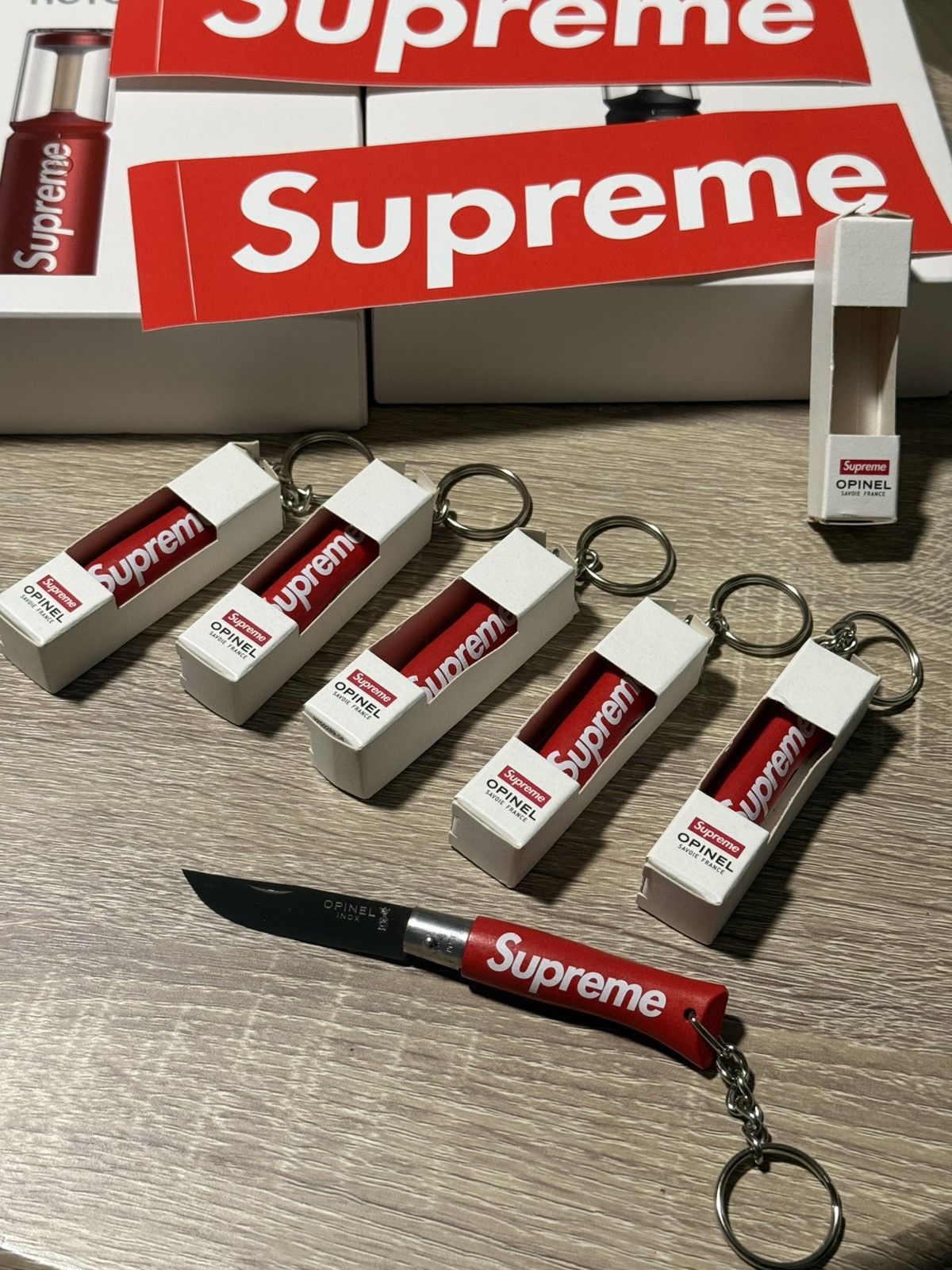 Supreme Supreme Opinel No. 4 Knife Keychain Red Size ONE SIZE - 1 Thumbnail