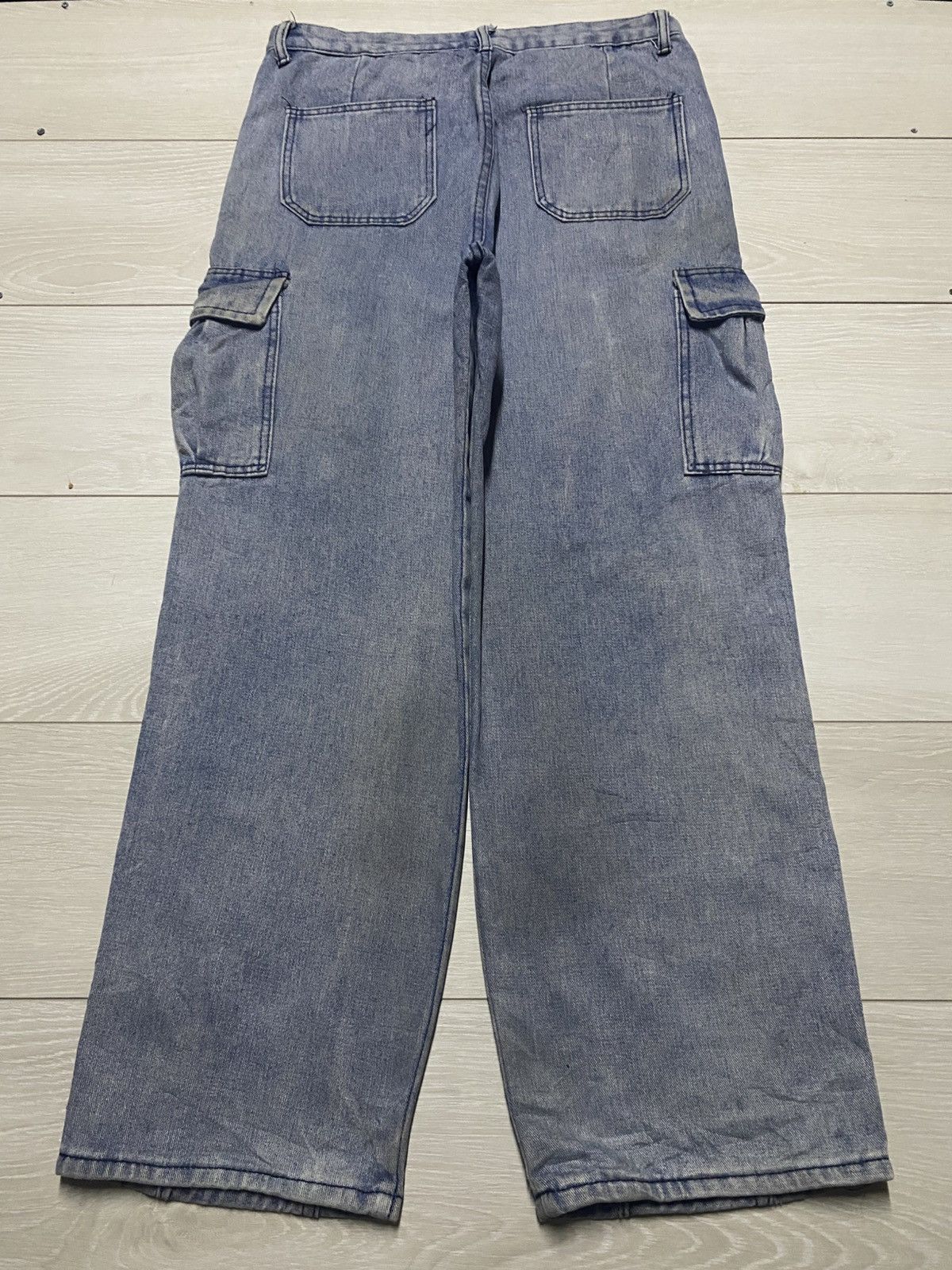 Bleach Vintage Japanese Brand Cargo Bleach Baggy Pants Size US 33 - 2 Thumbnail