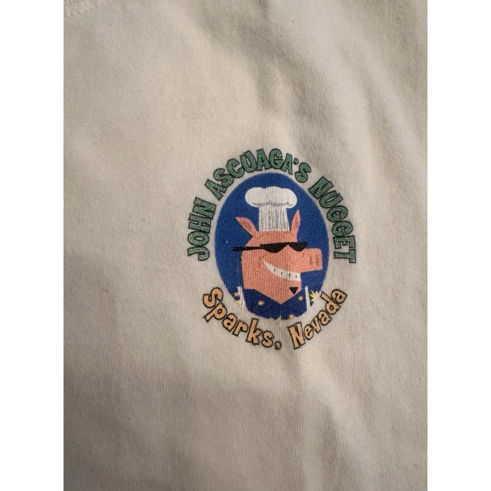 Vintage VINTAGE Nugget John Ascuaga’s Nugget Nevada BBQ Rib Cook Off Kiss The Cook T-Shirt L White Mens XL Size US L / EU 52-54 / 3 - 3 Thumbnail