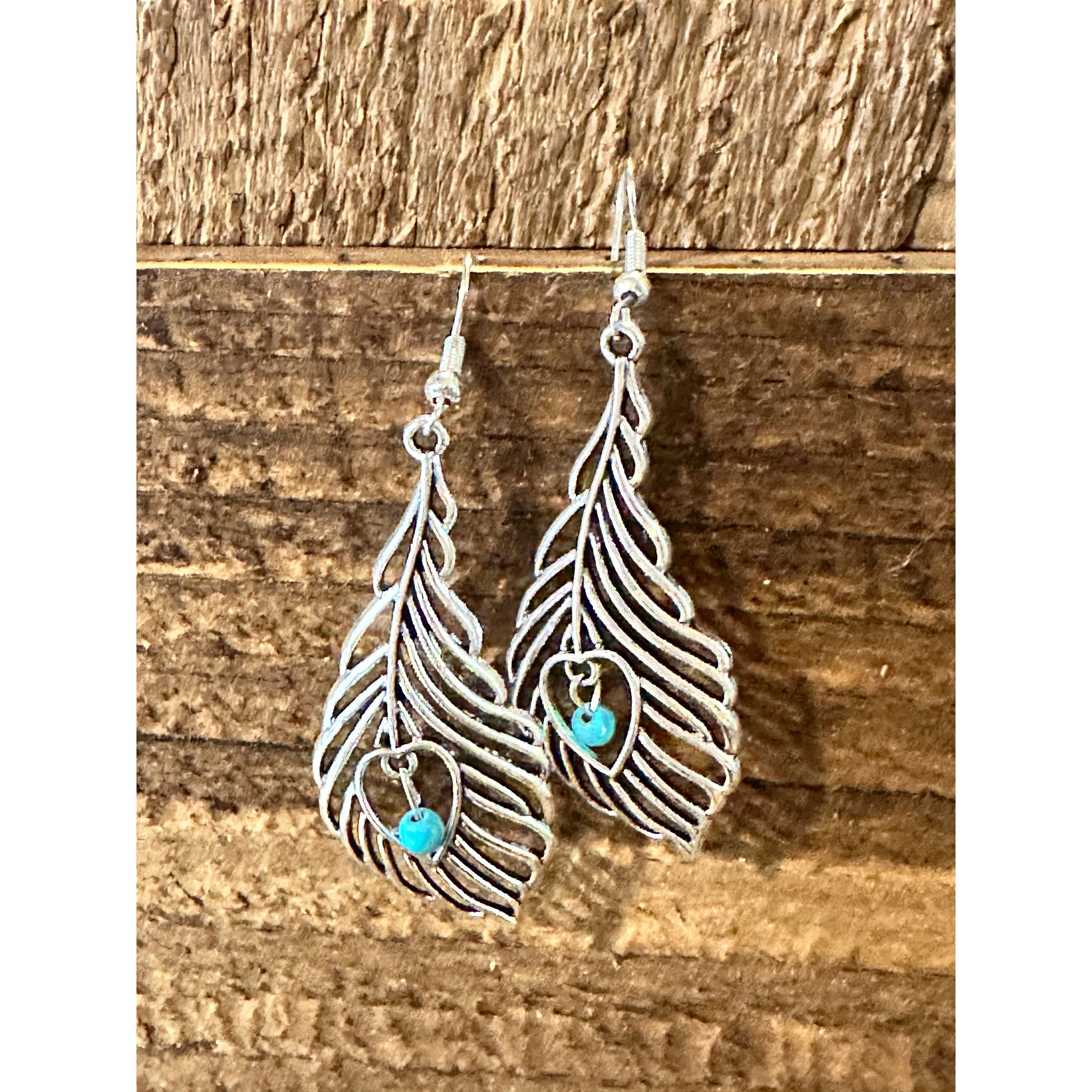 Other Boho Vintage Chic Southwestern Feather Dangle Wire Earrings, Size ONE SIZE - 3 Thumbnail