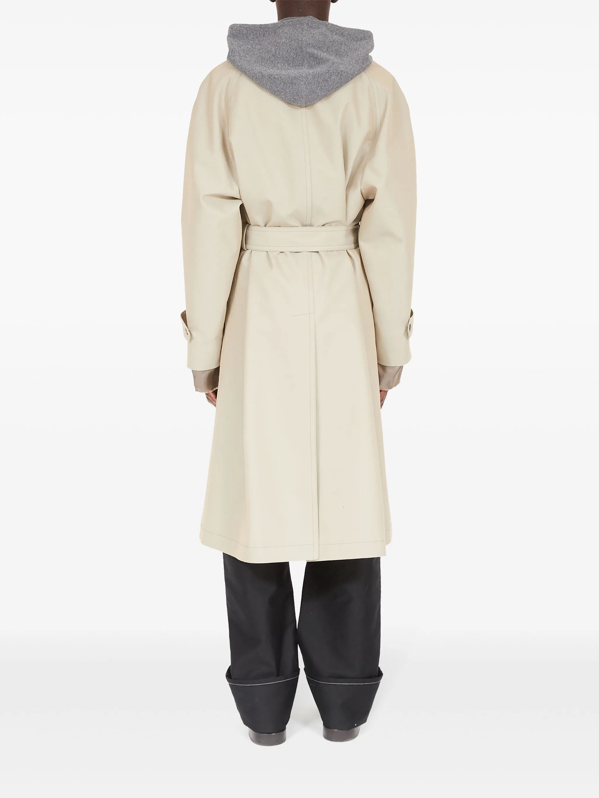 Maison Margiela o1w1db10226 Layered Belted Trench Coat in Beige Size US XL / EU 56 / 4 - 4 Thumbnail
