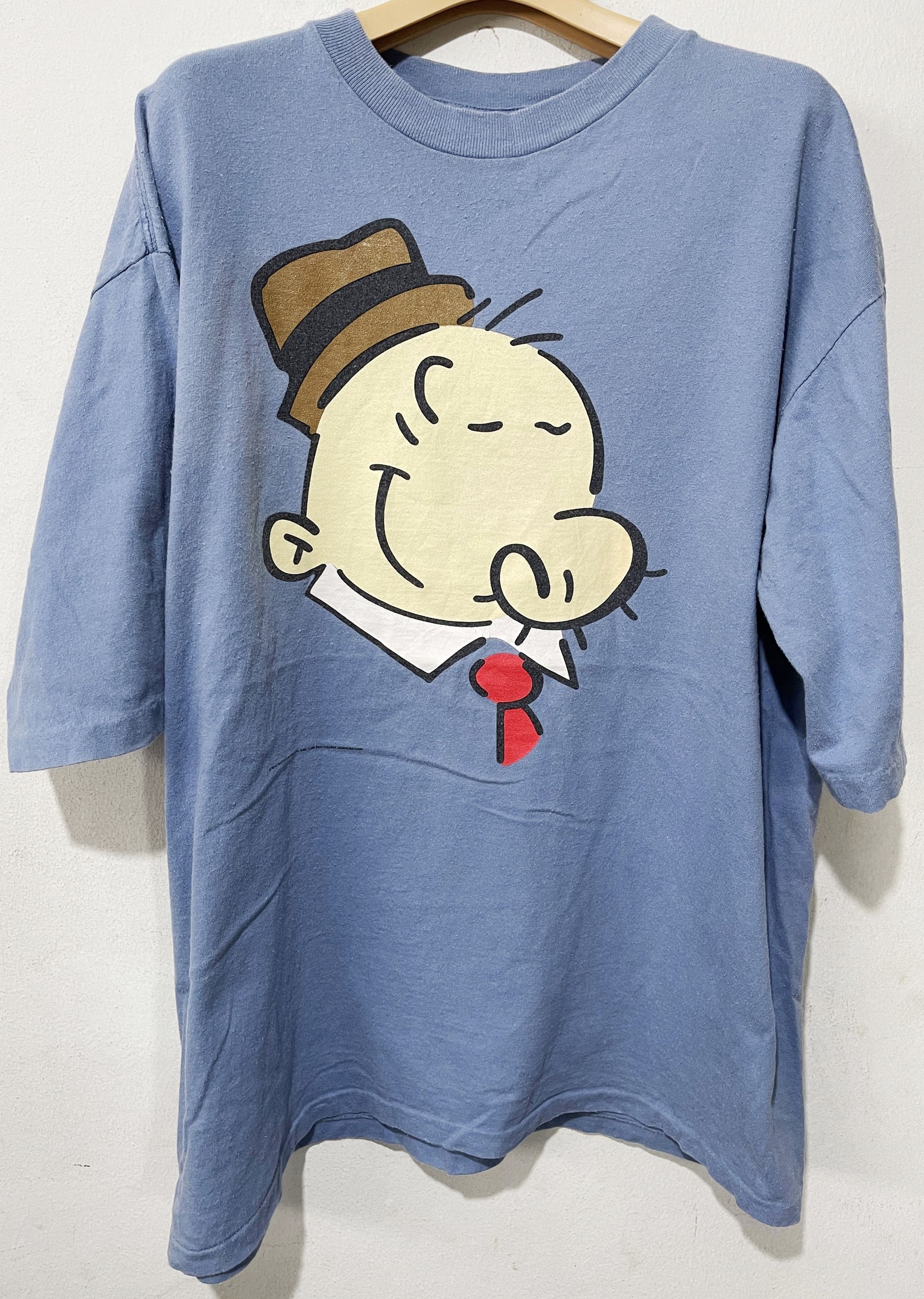 Vintage Vintage 90s Popeye WIMPY Hamburger Shirt Size US XL / EU 56 / 4 - 1 Thumbnail