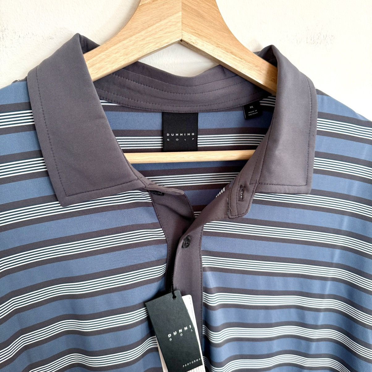 Other Dunning Golf Stripe Performance Polo $98 MSRP Size US XL / EU 56 / 4 - 2 Thumbnail