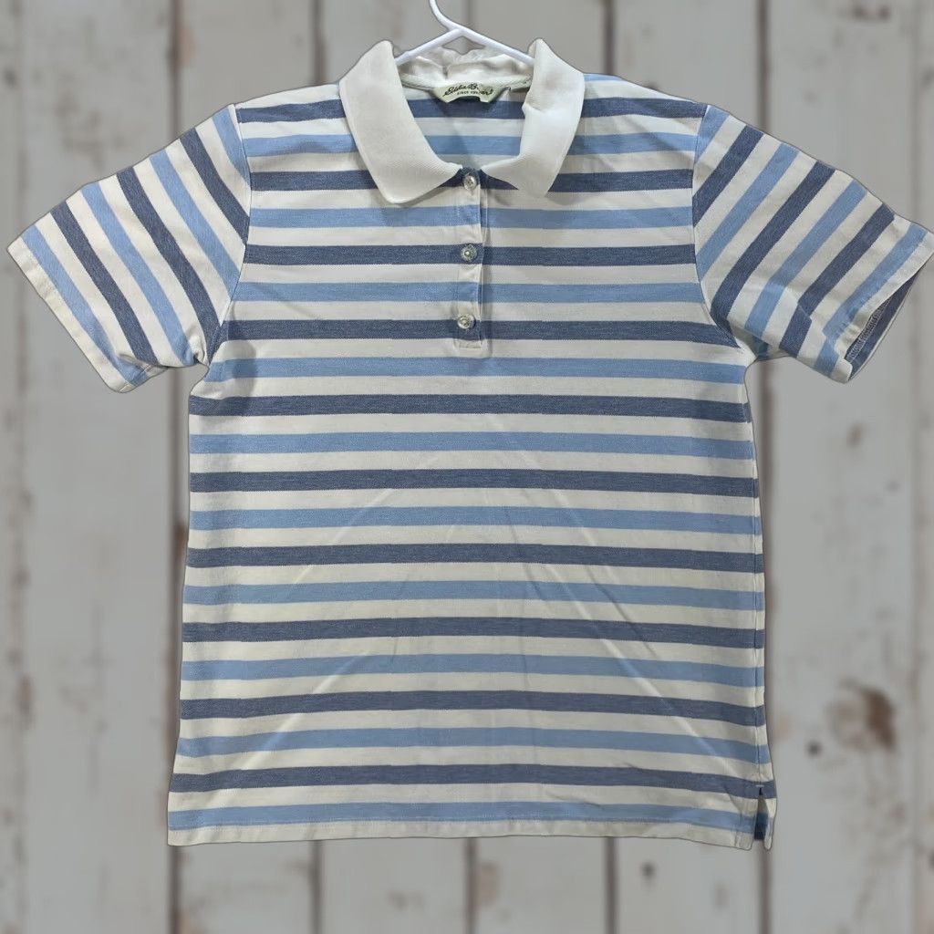 Eddie Bauer VINTAGE Eddie Bauer Polo Shirt Mens M Medium Blue White Striped Short Sleeve Polo Shirt Mens M Vintage Size US M / EU 48-50 / 2 - 1 Thumbnail