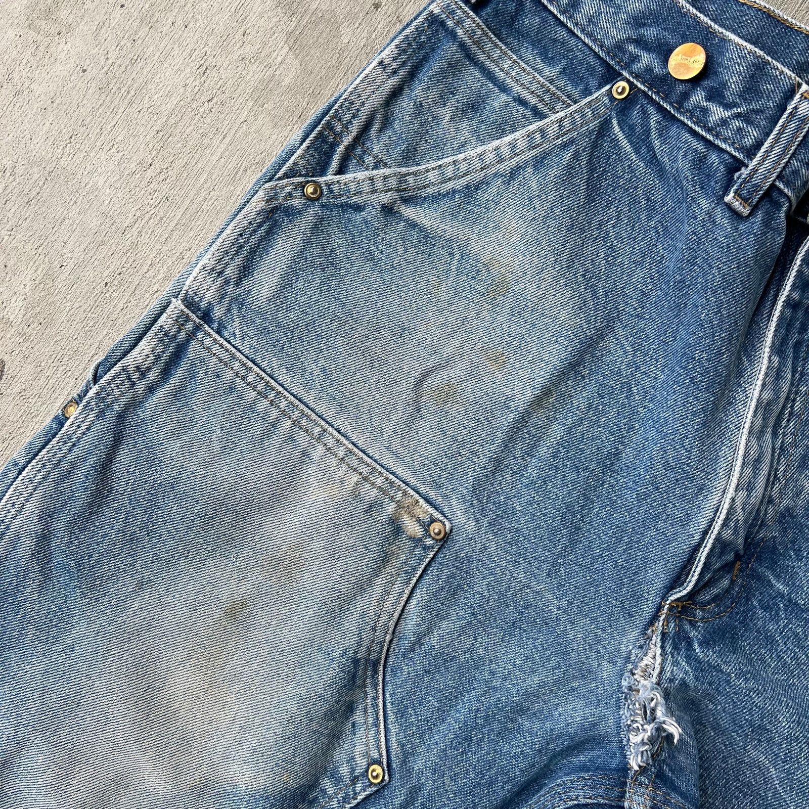 Carhartt × Vintage Carhartt denim fade blue B07 DNM double knee work wear pants Size US 34 / EU 50 - 10 Thumbnail