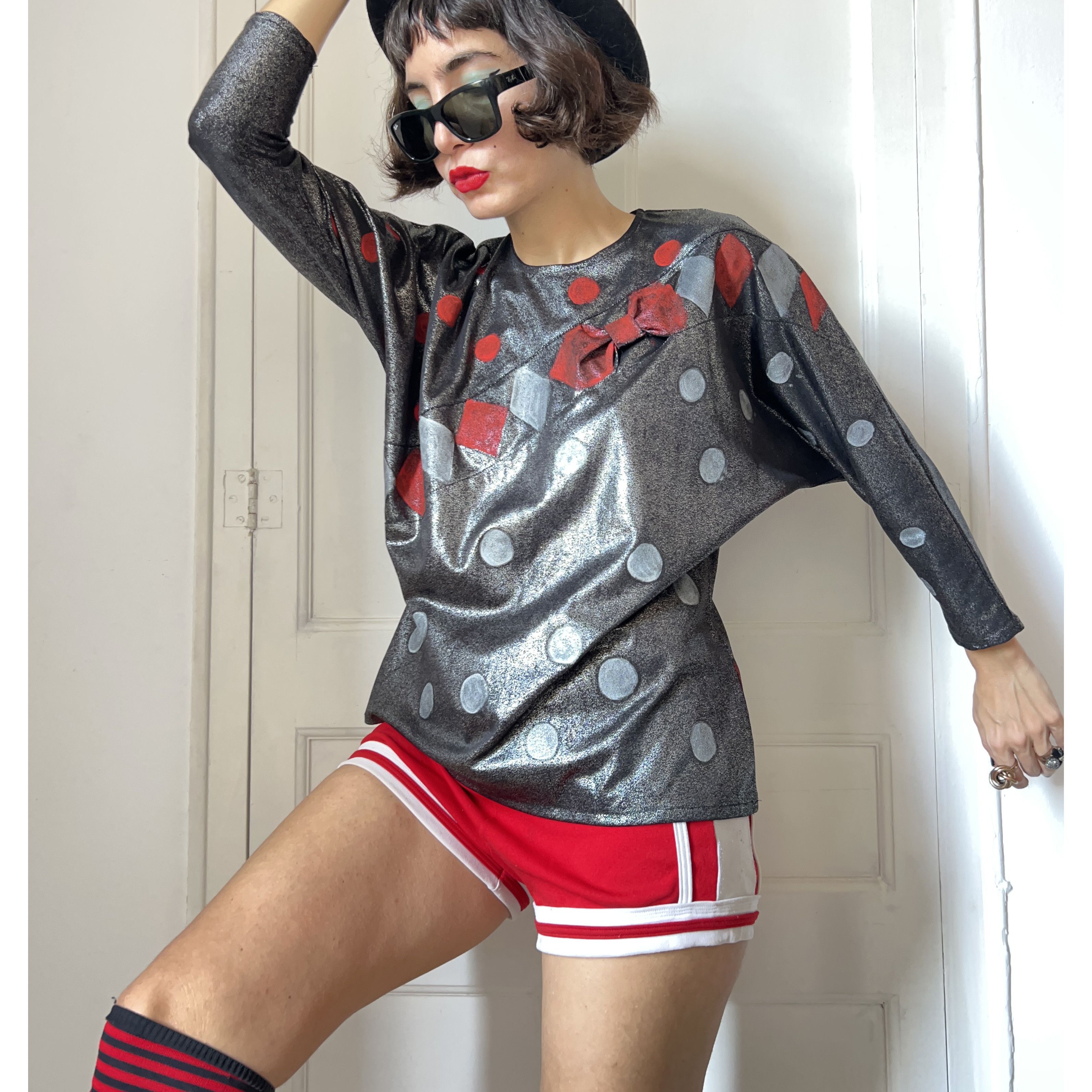 Custommade Custommade Polka Dot Argyle Harlequin Metallic Blouse Size L / US 10 / IT 46 - 7 Thumbnail