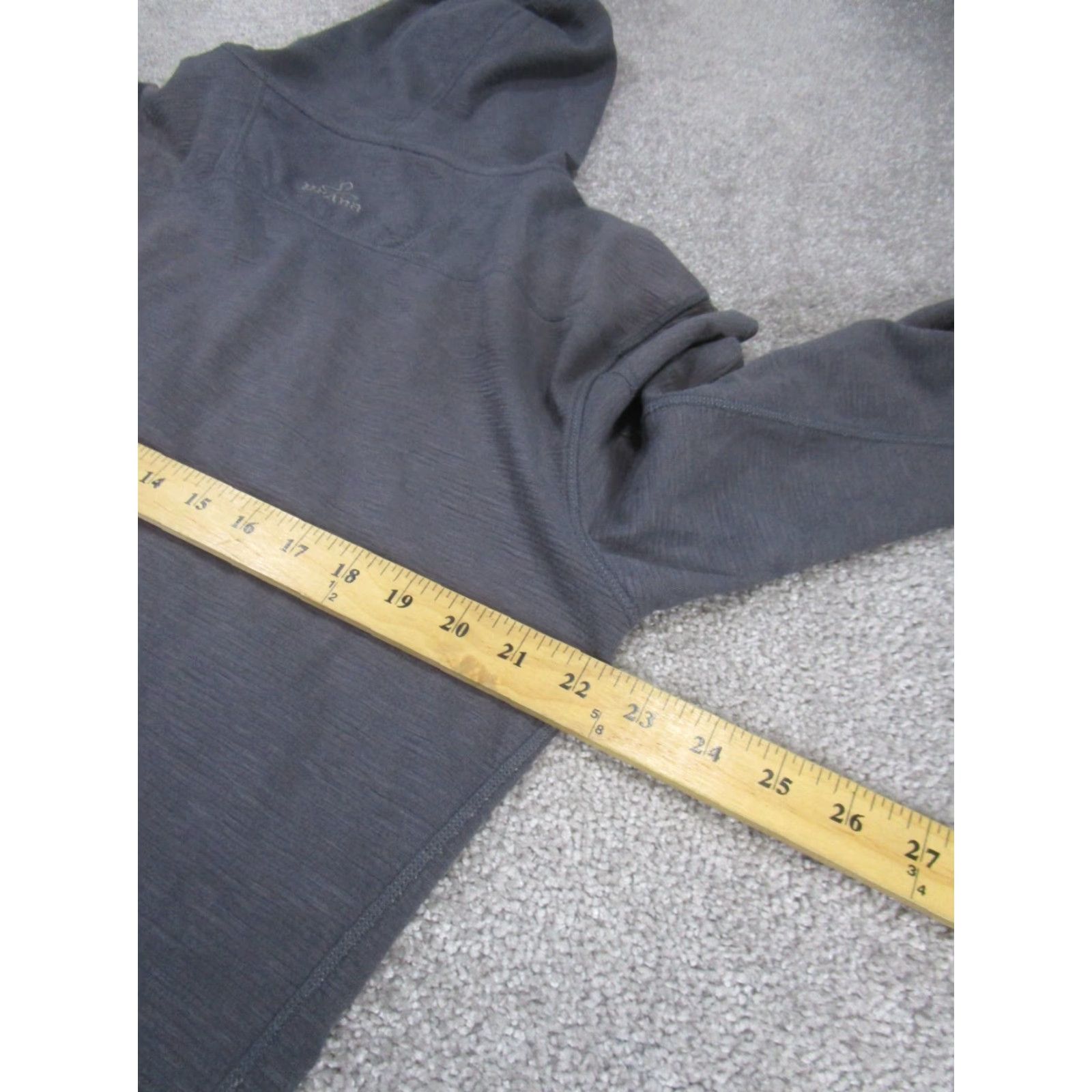 Prana VINTAGE prAna Hoodie Mens Large Full Zip Gray Cotton Blend Fleece Stain Size US L / EU 52-54 / 3 - 6 Thumbnail