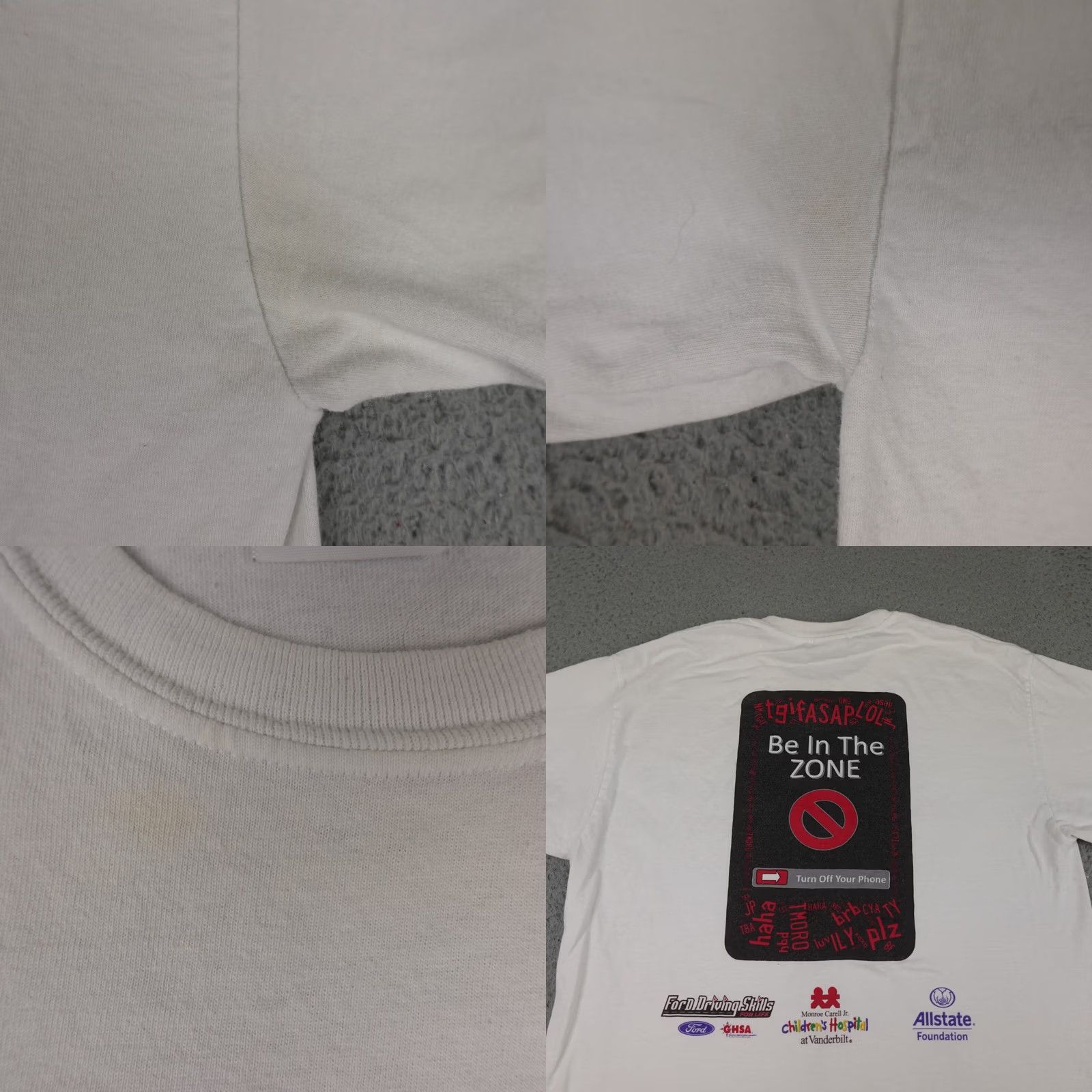 Gildan VINTAGE Be In The Zone Shirt Mens Medium White Traffic Drive Size US M / EU 48-50 / 2 - 8 Thumbnail