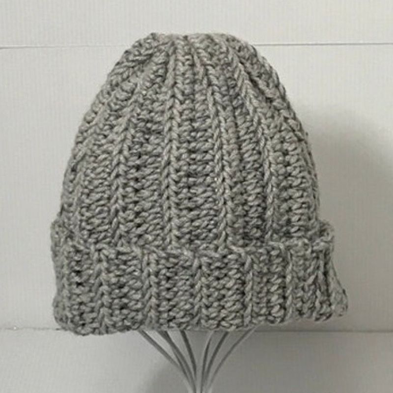 Handmade NWT Handmade Crocheted Gray Multicolor Beanie & Scarf 45” Size ONE SIZE - 2 Thumbnail