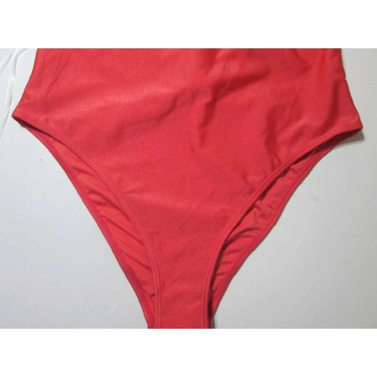 Forever 21 Forever 21 One Piece Swimsuit Coral Crossback Open Back NWT Womens M Beach Sea Pattern Solid Wireless Unlined Size ONE SIZE - 3 Thumbnail