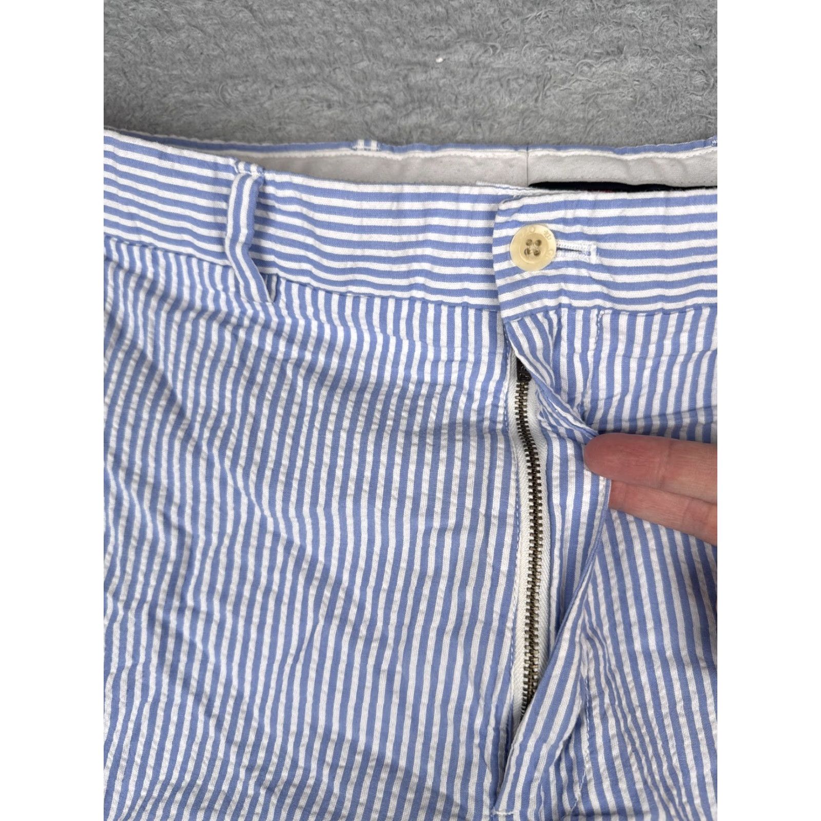 Polo Ralph Lauren Polo Golf Ralph Lauren Shorts Mens 40 Blue Striped Seersucker Chino Casual Polo Ralph Lauren Shirt? Size US L / EU 52-54 / 3 - 6 Thumbnail