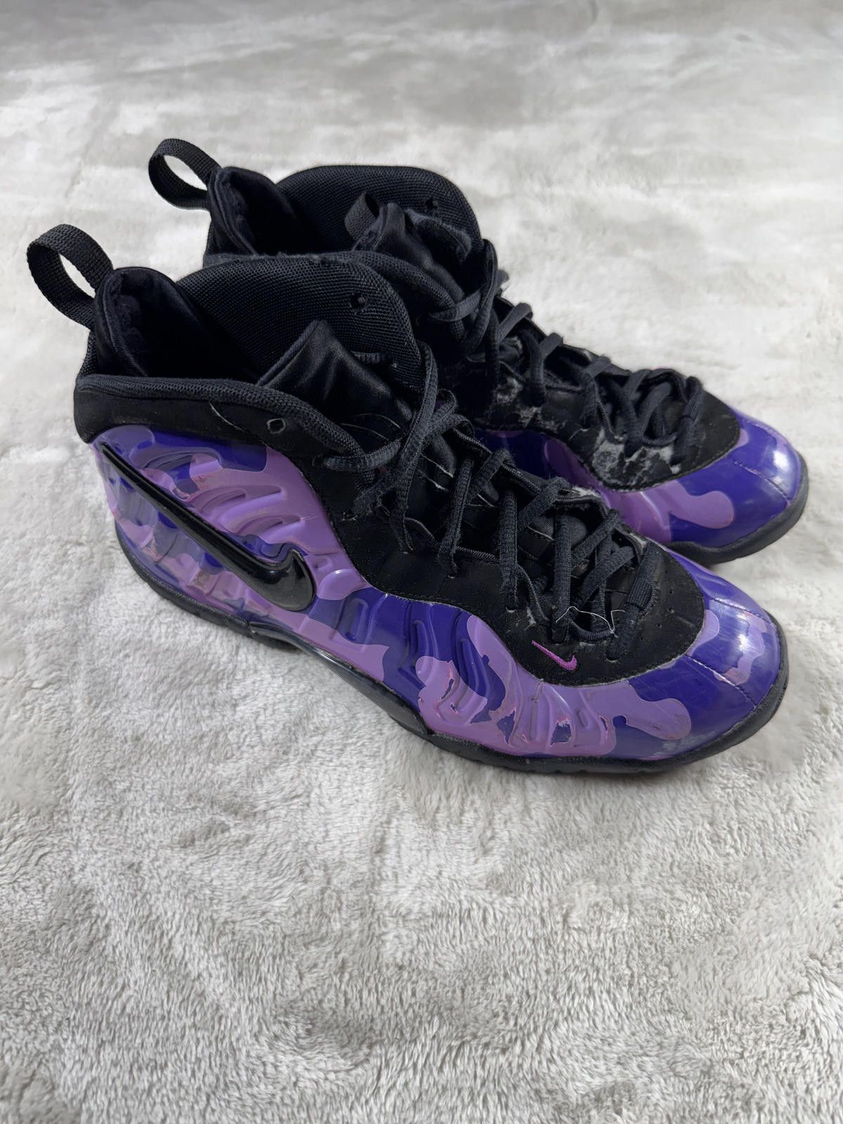 Nike Nike Shoes Kid's 7Y Purple Foamposite Pro Camo 644792-012 Size US 7 / EU 40 - 1 Thumbnail