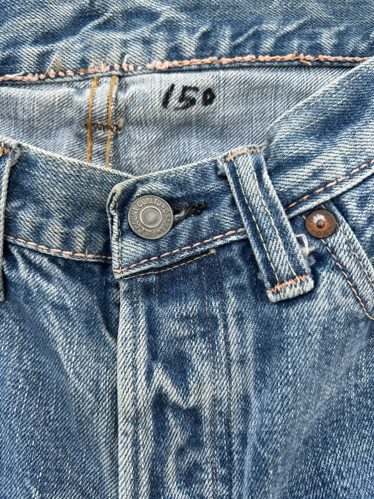 Kapital Thrashed Vintage Full Count Selvedge Repair Denim Jeans Size US 30 / EU 46 - 5 Thumbnail