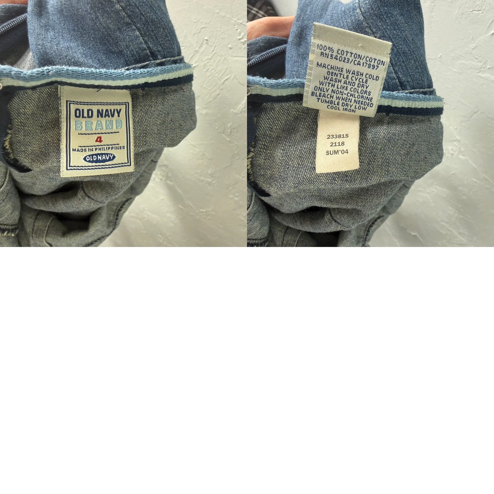 Old Navy Vintage Old Navy Denim Halter Dress 4 Mini Tie Y2K Jean Cotton Q3-13 Size 27" / US 4 / IT 40 - 8 Thumbnail