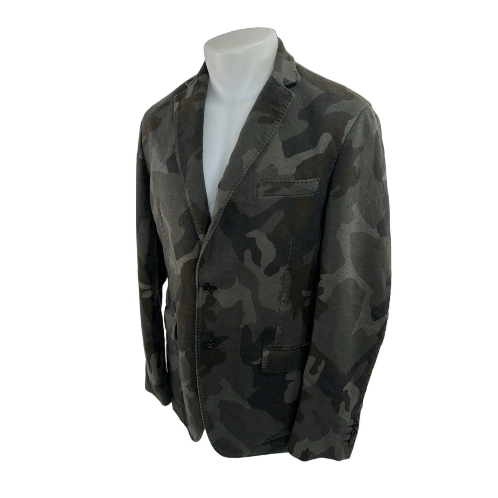 Brooks Brothers BROOKS BROTHERS / RED FLEECE CAMOUFLAGE Blazer Jacket Mens 40 R Green Size 40R - 1 Thumbnail