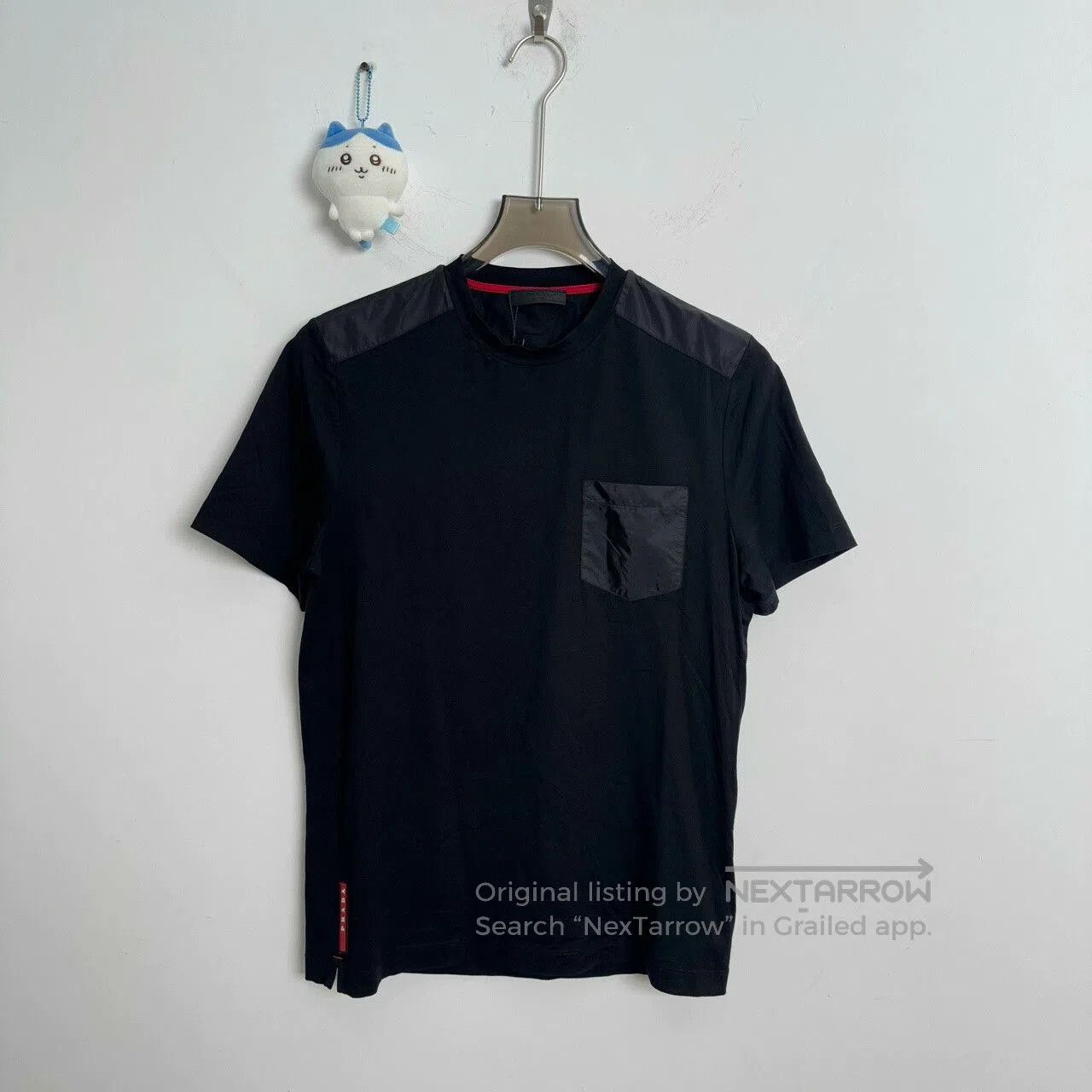 Prada Prada Black Nylon Logo Short Sleeve Shirt. Size US S / EU 44-46 / 1 - 1 Thumbnail