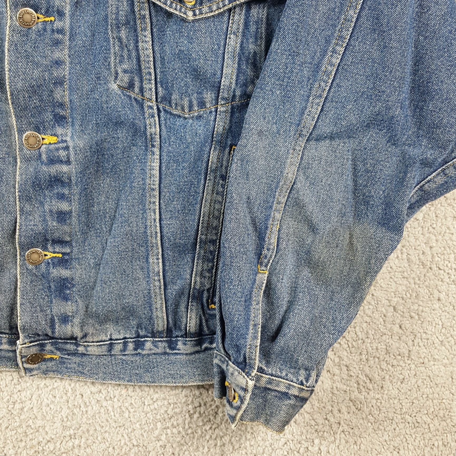 Wrangler VINTAGE Wrangler Denim Jacket Men Large Casual Western Grunge 90s Southwestern Y2K Size US 33 - 4 Thumbnail