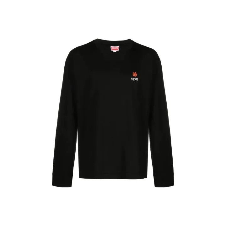 Kenzo Kenzo Black Long Sleeve Printed T-Shirt 0079 Size US L / EU 52-54 / 3 - 1 Thumbnail