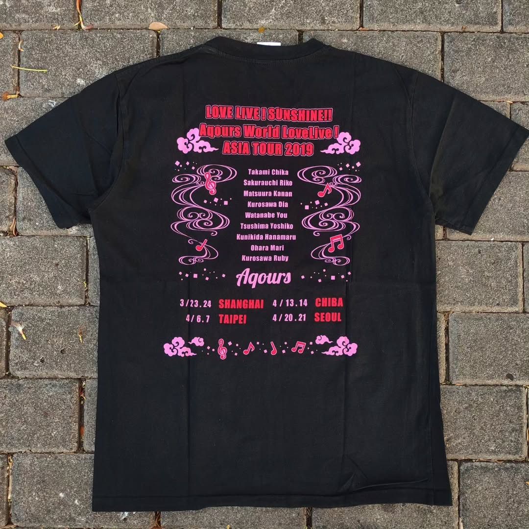 Anime Love Live Aqours Asia Tour 2019 Tee Size US M / EU 48-50 / 2 - 2 Thumbnail