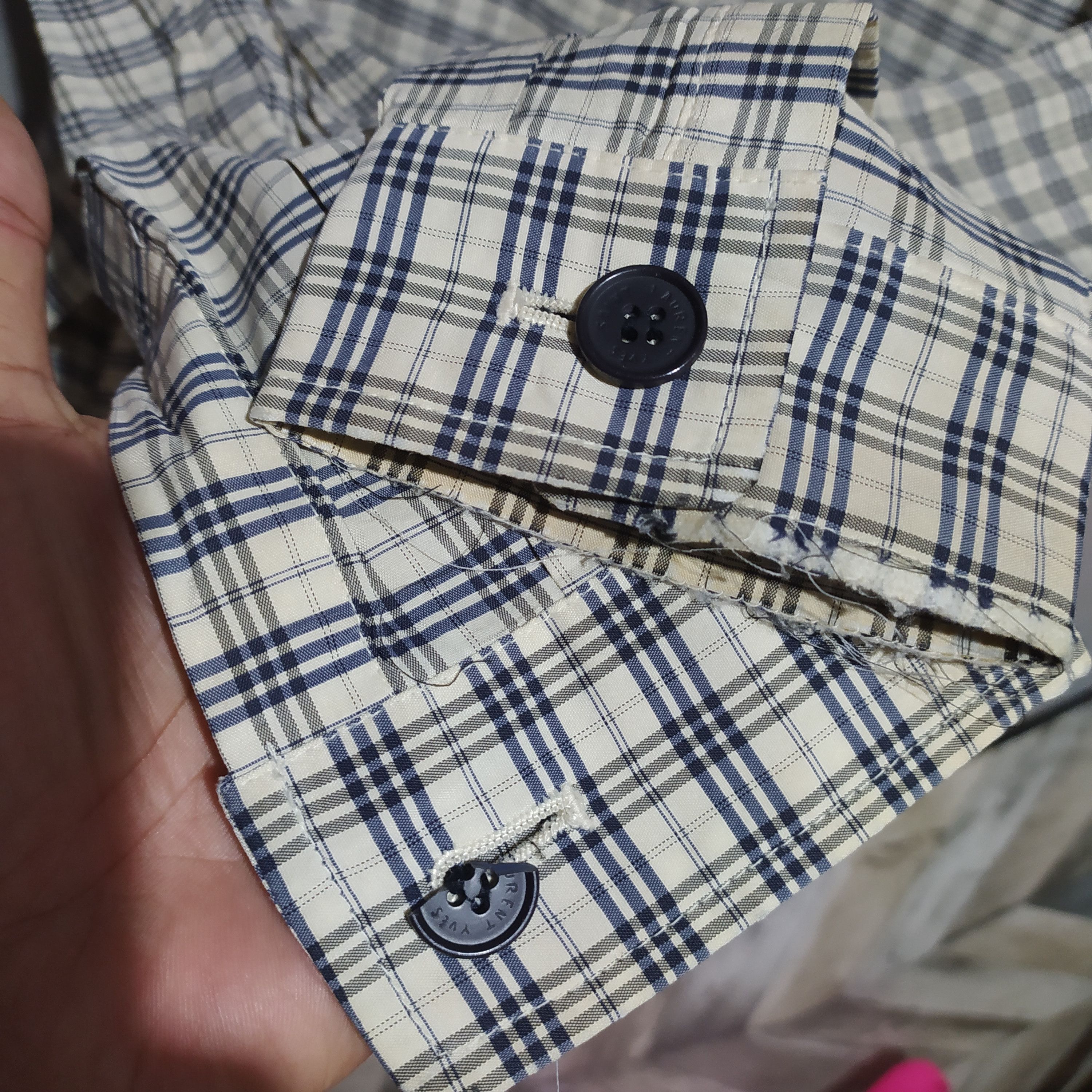 Vintage × Yves Saint Laurent Vintage and Rare YSL Tartan Plaid Jacket Size US L / EU 52-54 / 3 - 12 Thumbnail