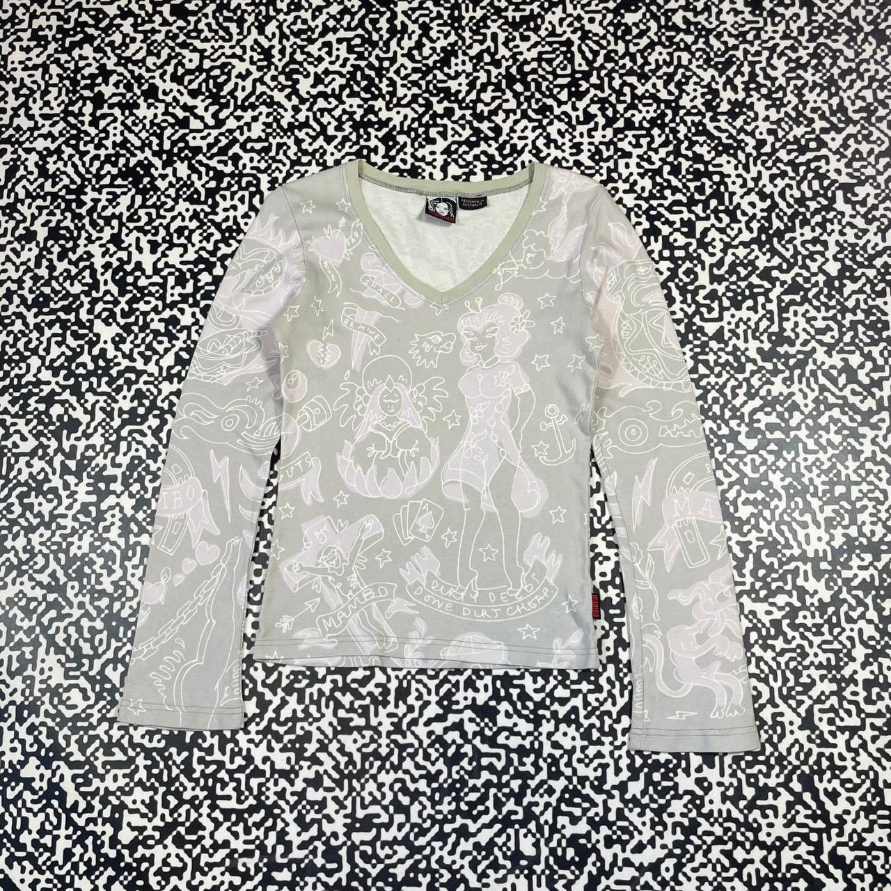 Mambo Vintage Y2K Mambo Monogram Retro Surf Style Longsleeve Size S / US 4 / IT 40 - 3 Thumbnail