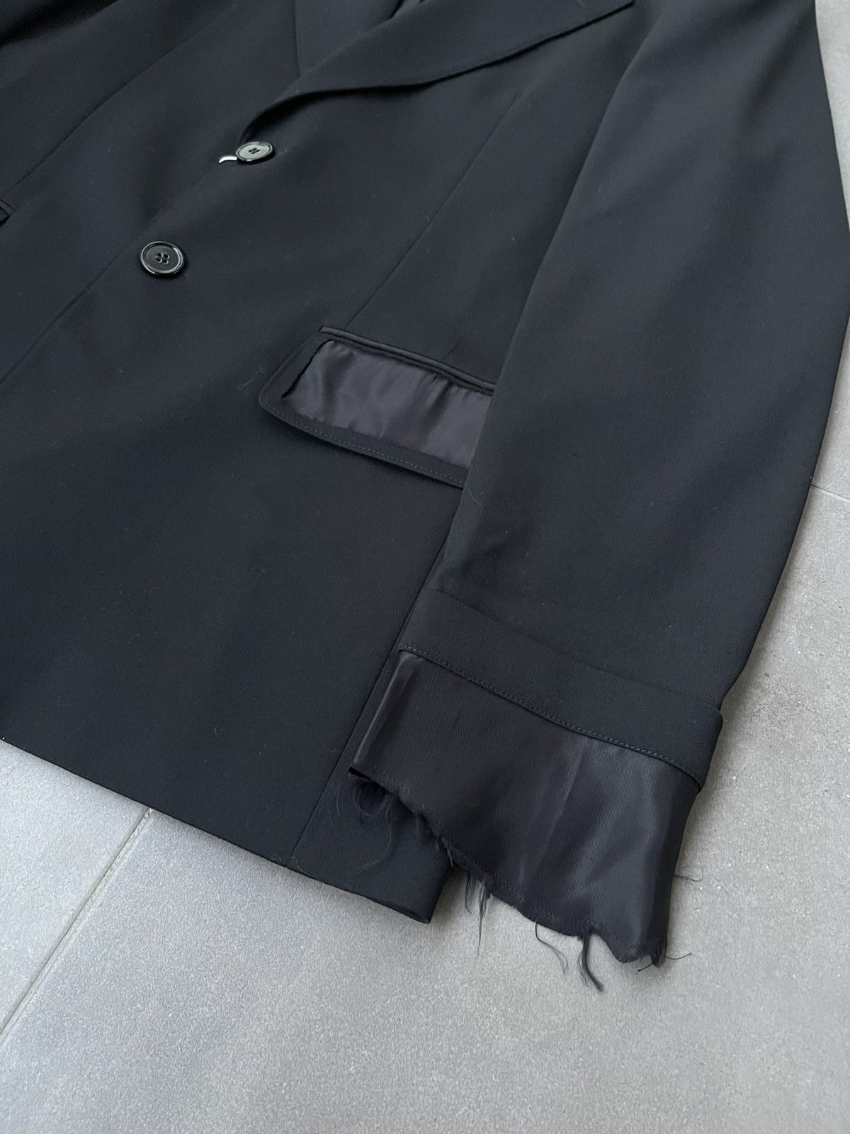 Maison Margiela !DS! SS23 Maison Margiela Deconstructed Black Blazer Jacket Size L / US 10 / IT 46 - 11 Thumbnail