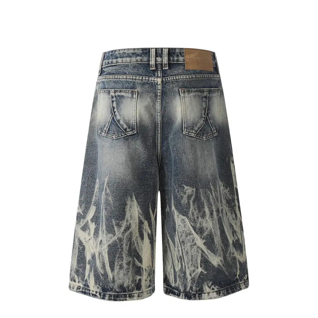 Japanese Brand Washed Denim Jorts Streetwear Size US 29 - 2 Thumbnail