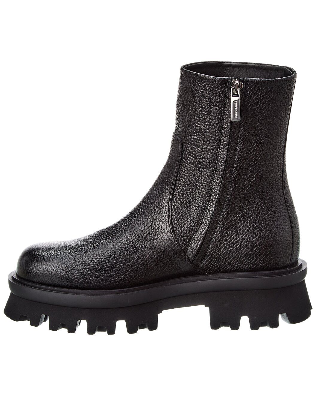 Salvatore Ferragamo o1s1rm1224 Klem Leather Boots in Black Size US 7.5 / IT 37.5 - 3 Thumbnail