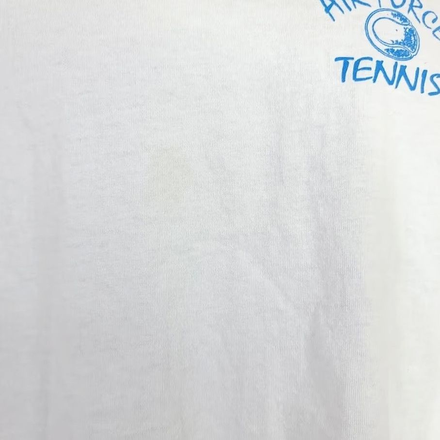 Lee VINTAGE Air Force Academy Tennis T Shirt Mens XL 90s White Cotton Lee Made In USA Golf? Size US XL / EU 56 / 4 - 7 Thumbnail