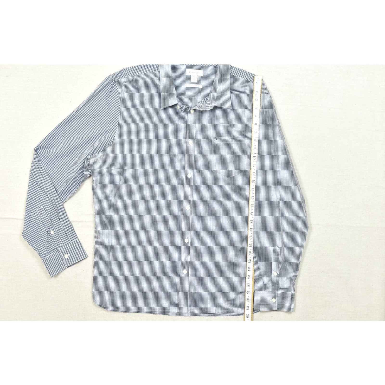 Calvin Klein Calvin Klein Extra-Fine Cotton Shirt Mens XXL Slim Fit Blue White Gingham Check Shirt Size US XXL / EU 58 / 5 - 5 Thumbnail