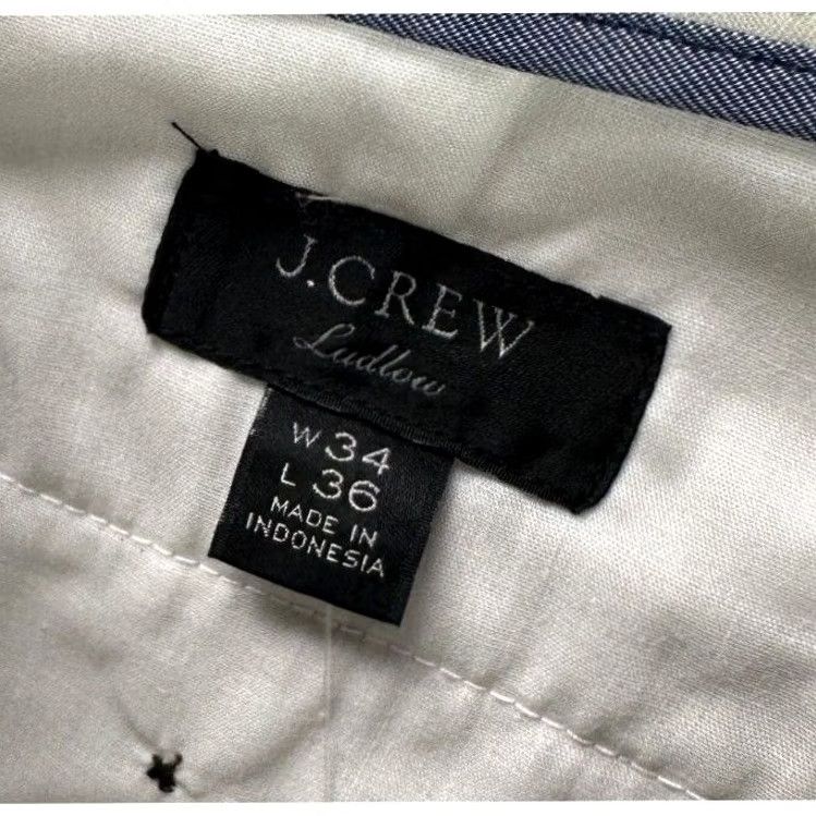 Vintage VINTAGE J Crew Pants Mens 34X36 Ludlow Tan Khakis Chino 3XDry Slim Fit Flat Front NEW A8 Size US 34 / EU 50 - 3 Thumbnail