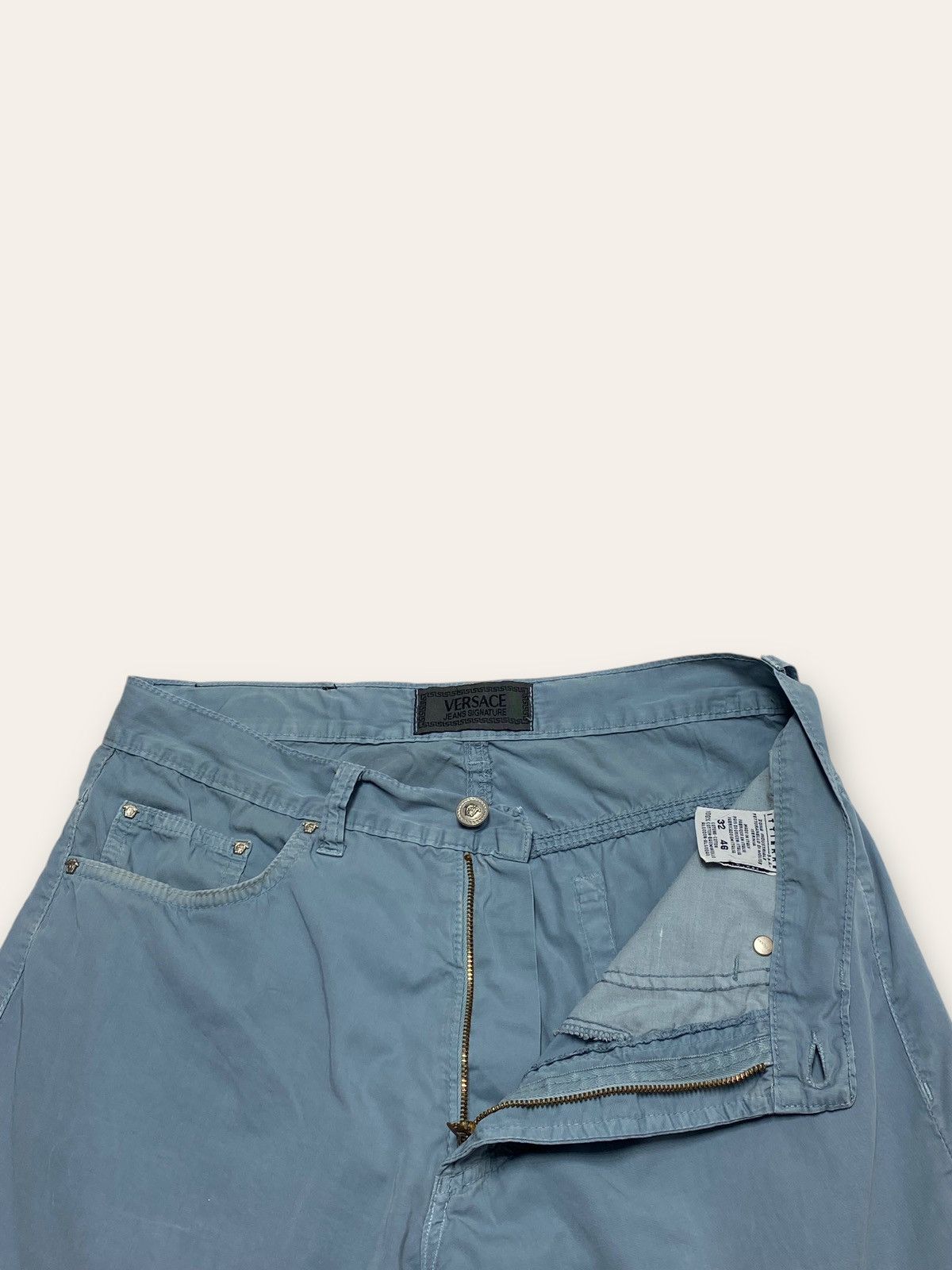 Versace 90s Vintage VERSACE JEANS SIGNATURE Blue Pants Rare Archival Size US 30 / EU 46 - 7 Thumbnail