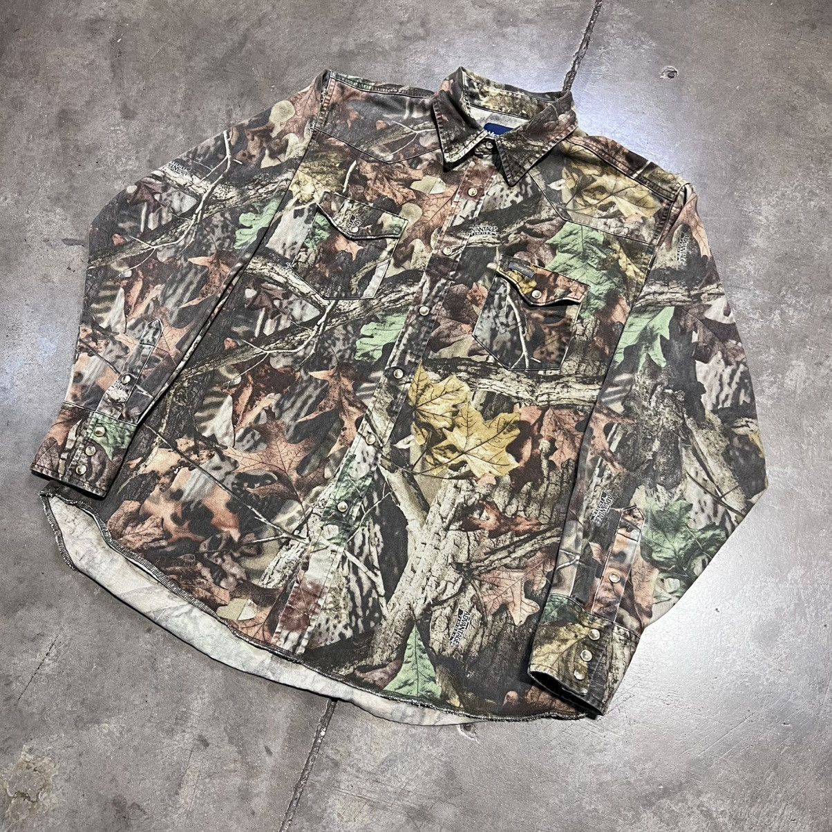 Vintage × Wrangler Vintage Wrangler Pearl Snap Camo Button Up Western Cowboy Size US XL / EU 56 / 4 - 2 Thumbnail