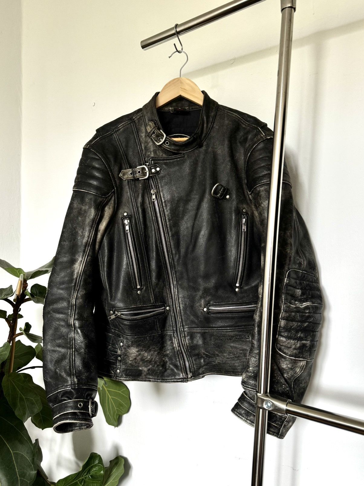 Other Vintage Spirit Motors Leather Jacket Distressed Biker Style Size US L / EU 52-54 / 3 - 1 Thumbnail
